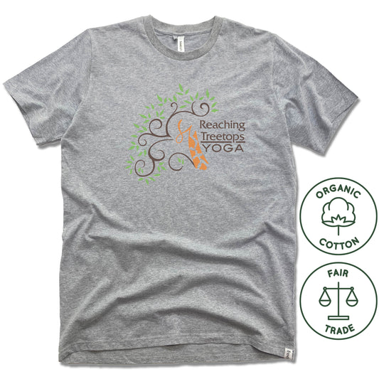 REACHING TREETOPS YOGA | FAIRTRADE FREESET UNISEX TEE | LOGO