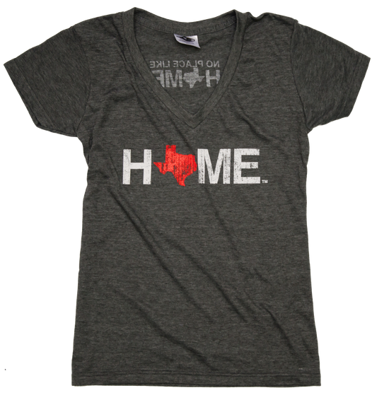 TEXAS LADIES V-NECK | HOME | RED - My State Threads
