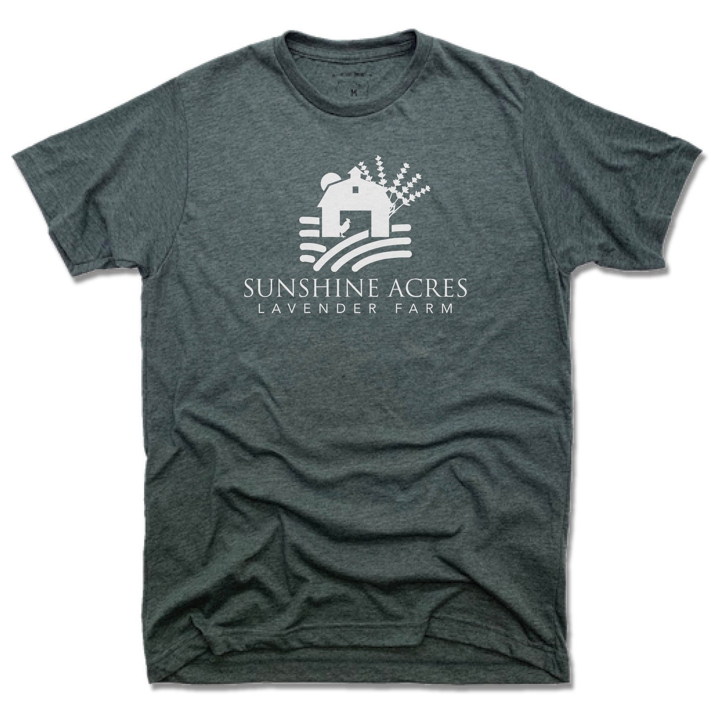 SUNSHINE ACRES LAVENDER FARM | UNISEX TEE | WHITE LOGO