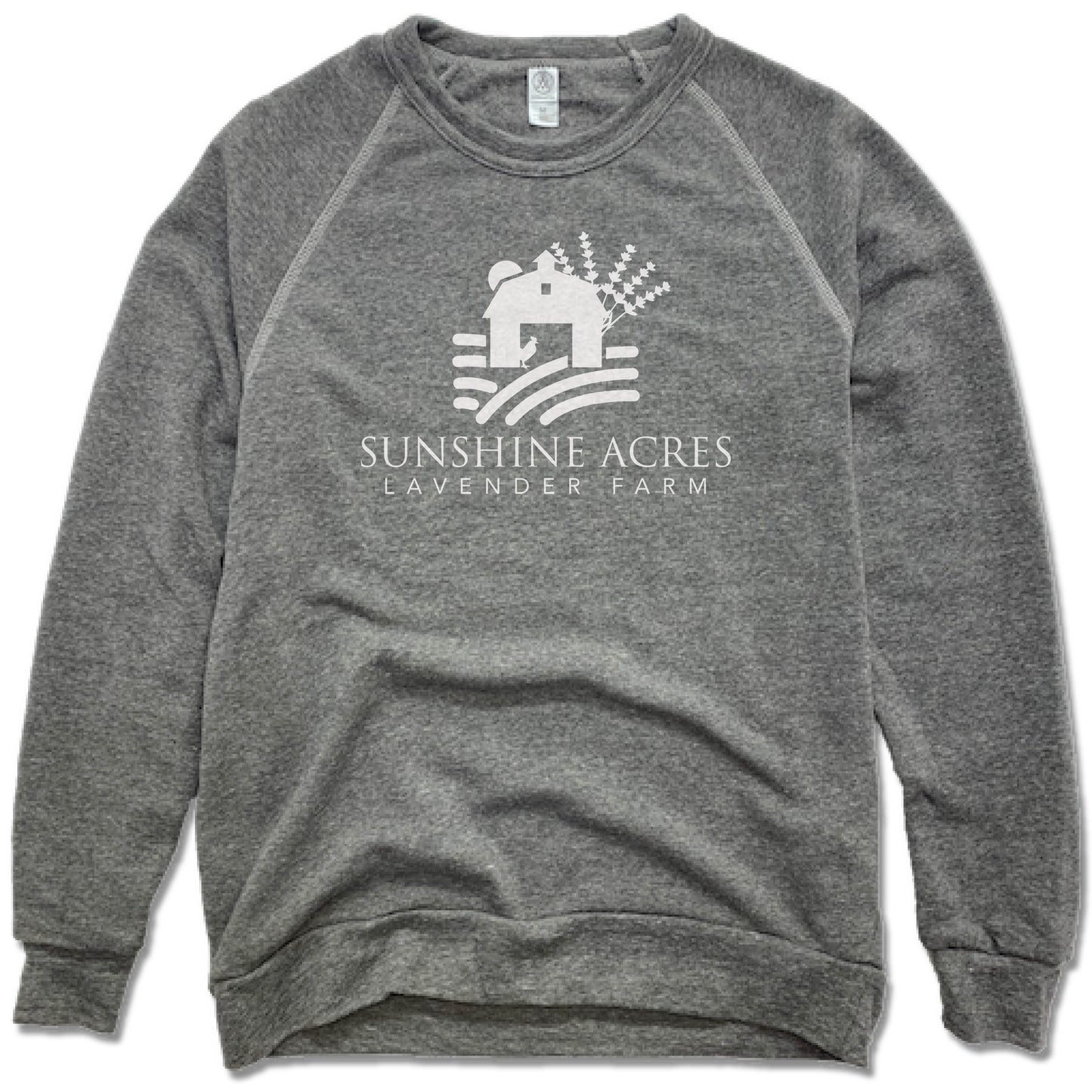 SUNSHINE ACRES LAVENDER FARM | FLEECE SWEATSHIRT | WHITE LOGO