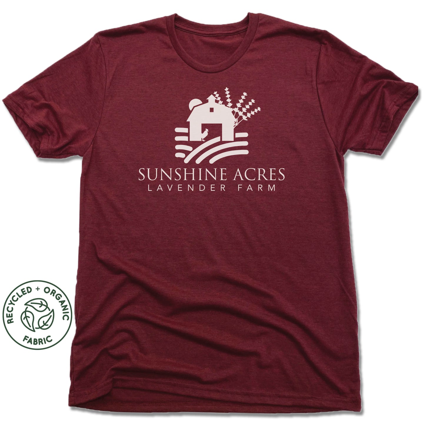SUNSHINE ACRES LAVENDER FARM | UNISEX VINO RED Recycled Tri-Blend