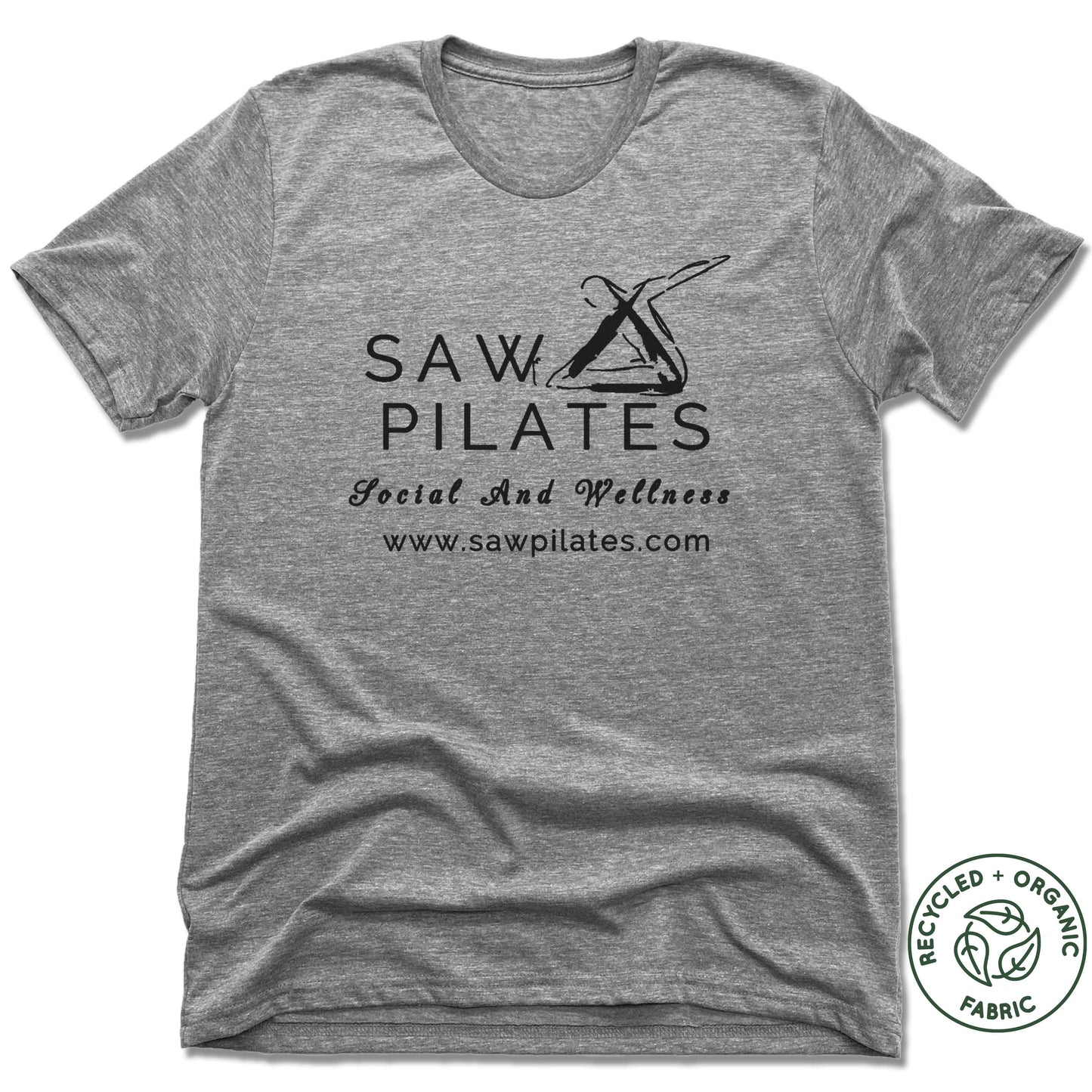 SAW PILATES | UNISEX GRAY Recycled Tri-Blend