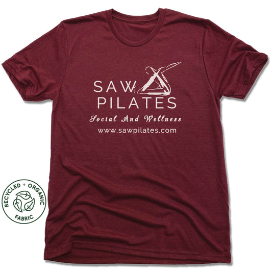 SAW PILATES | UNISEX VINO RED Recycled Tri-Blend