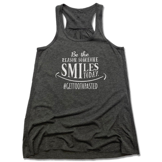 THE SISTER'S CLOSET | LADIES GRAY FLOWY TANK | WHITE LOGO