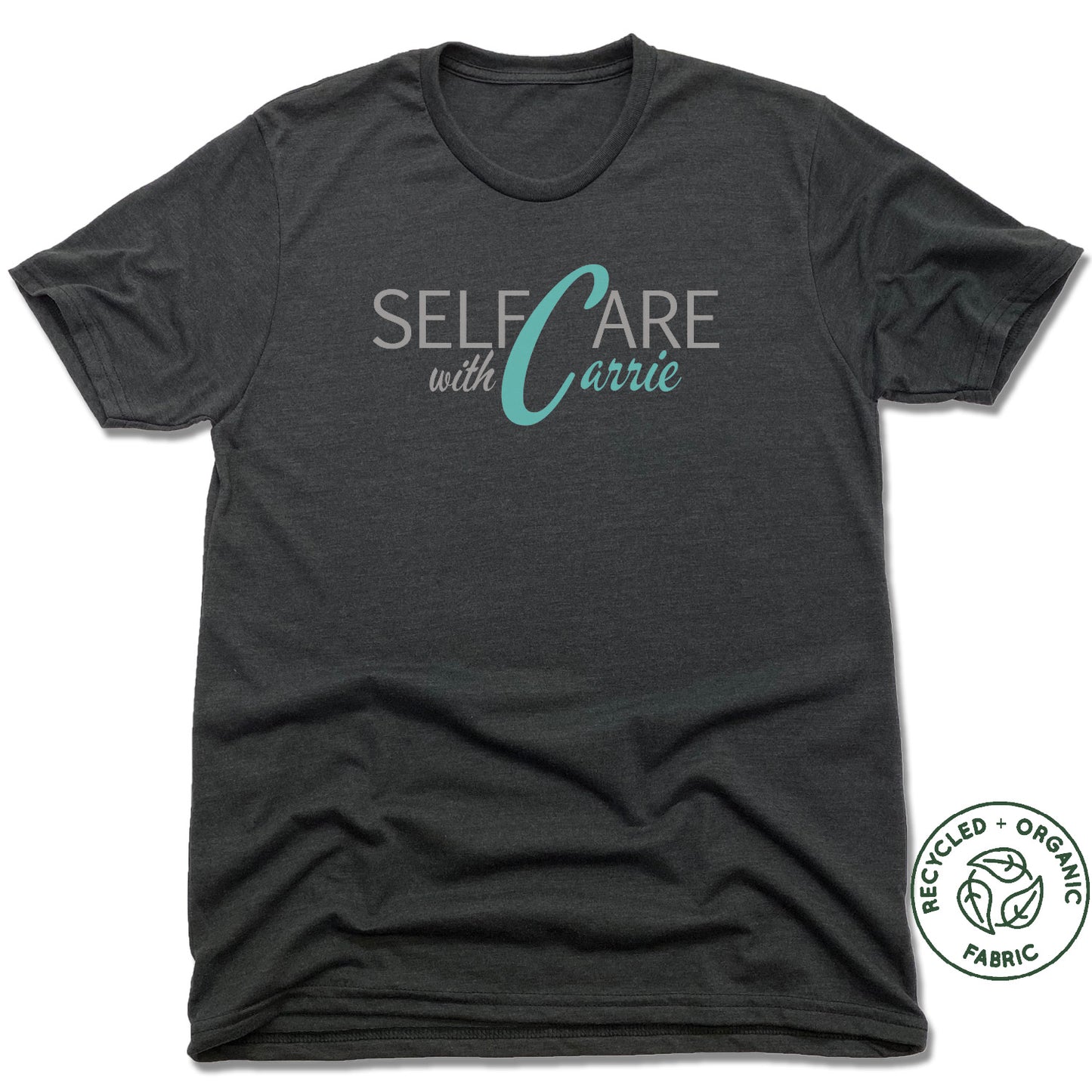 SELF CARE WITH CARRIE | UNISEX BLACK Recycled Tri-Blend | COLOR LOGO