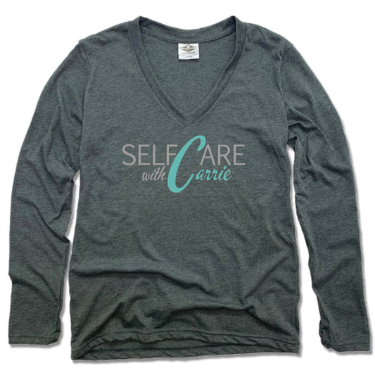 SELF CARE WITH CARRIE | LADIES' LONG SLEEVE TEE | COLOR LOGO
