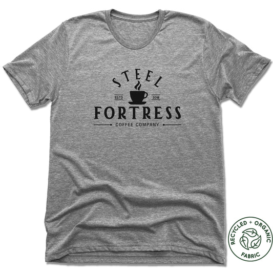 STEEL FORTRESS COFFEE | UNISEX GRAY Recycled Tri-Blend | LOGO