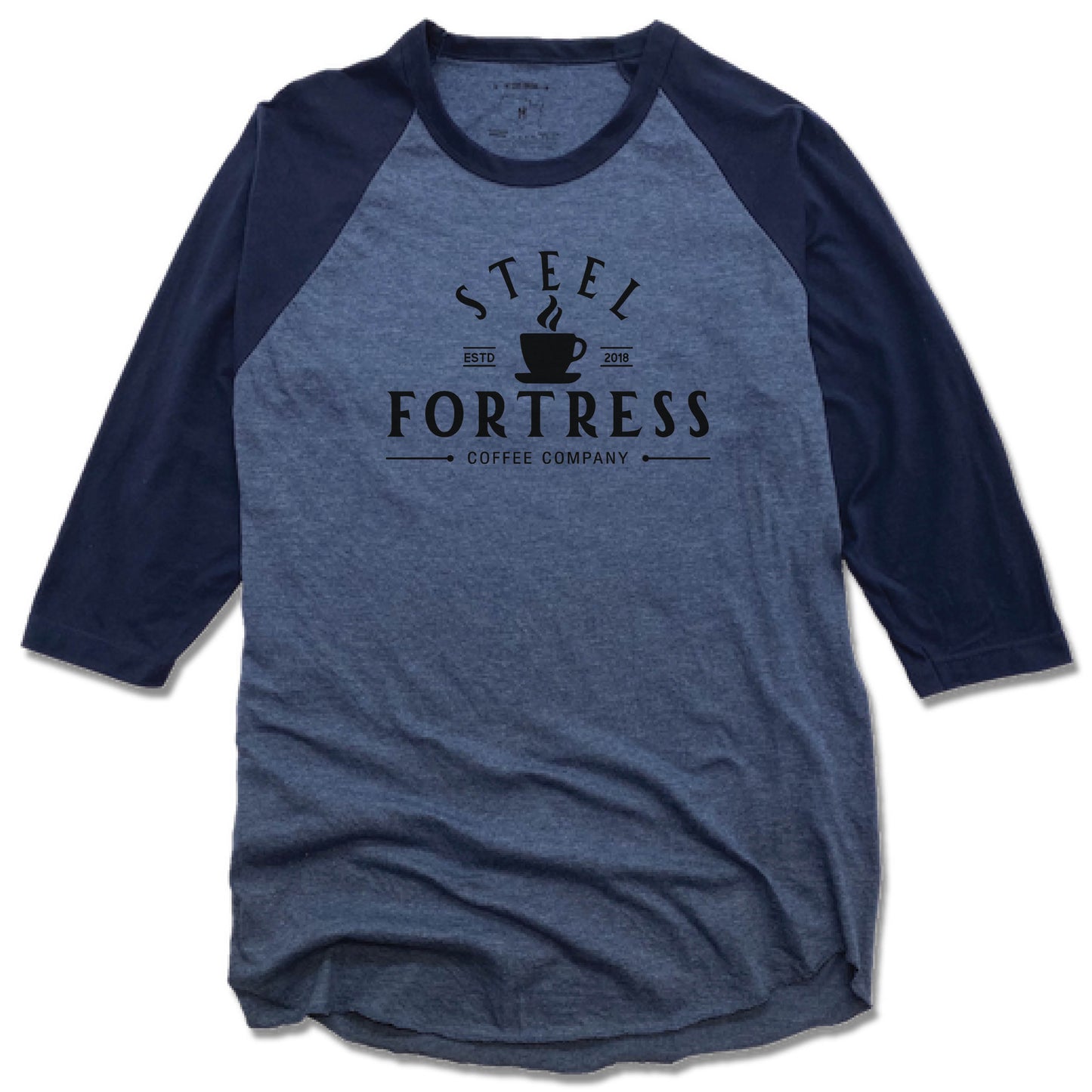 STEEL FORTRESS COFFEE | DENIM/NAVY 3/4 SLEEVE | LOGO