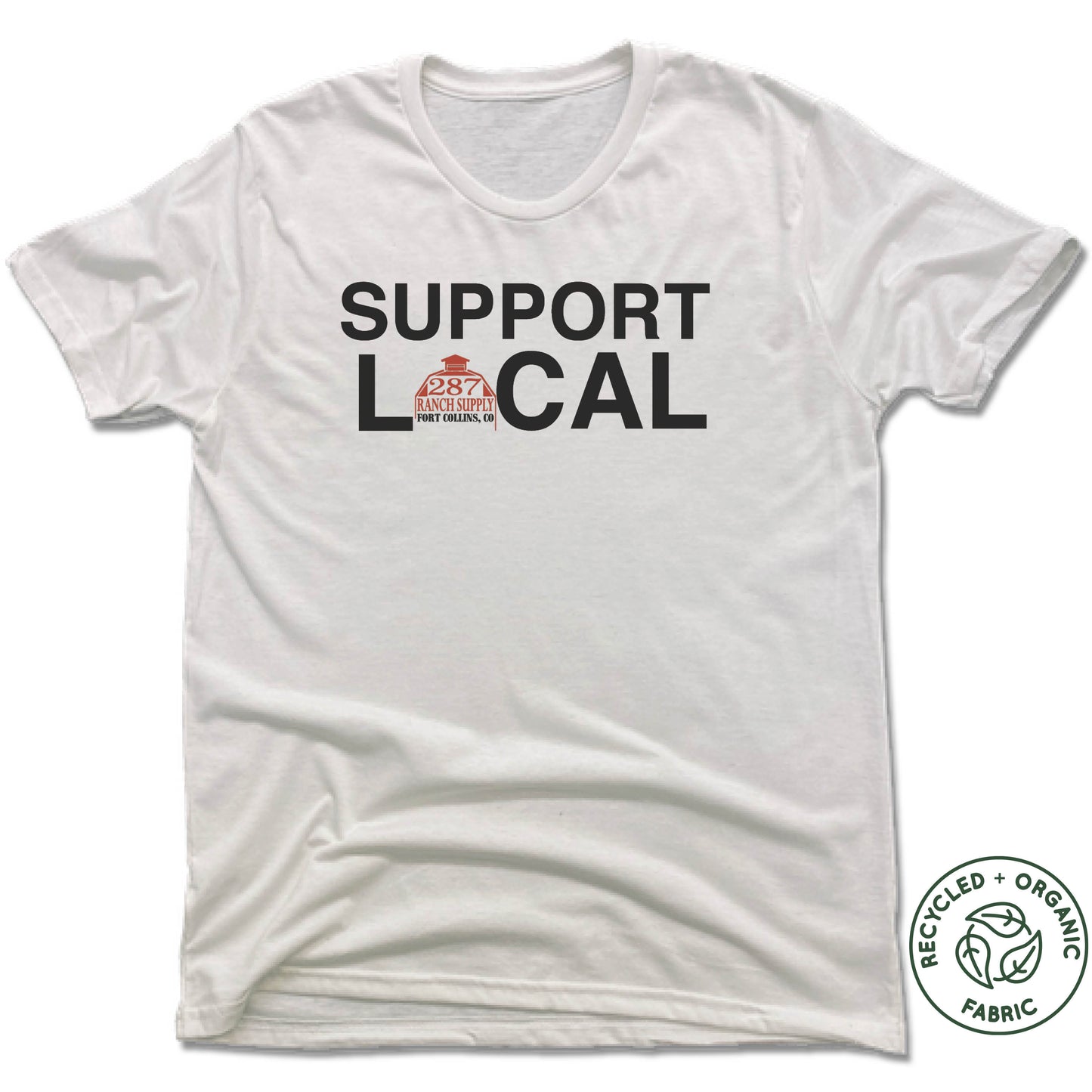 287 RANCH SUPPLY & BOUTIQUE | UNISEX WHITE Recycled Tri-Blend | SUPPORT LOCAL