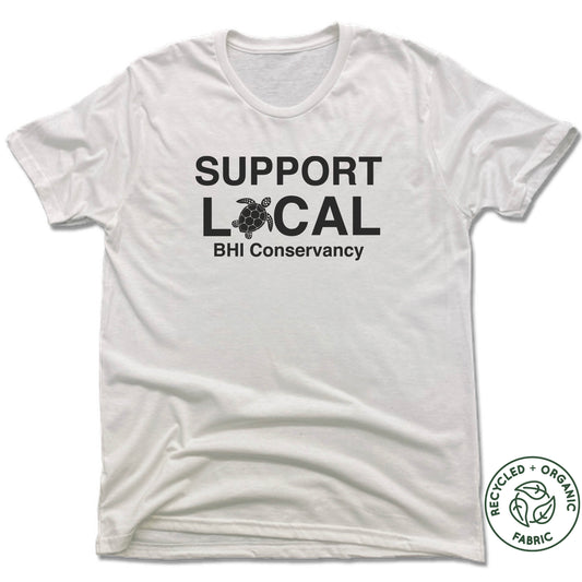 BHI CONSERVANCY | UNISEX WHITE Recycled Tri-Blend | SUPPORT LOCAL