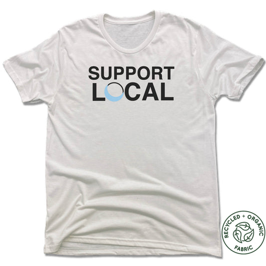 Blue Luna Yoga & Wellness | UNISEX WHITE Recycled Tri-Blend | SUPPORT LOCAL