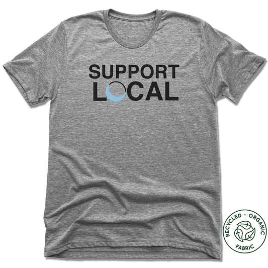 Blue Luna Yoga & Wellness | UNISEX GRAY Recycled Tri-Blend | SUPPORT LOCAL