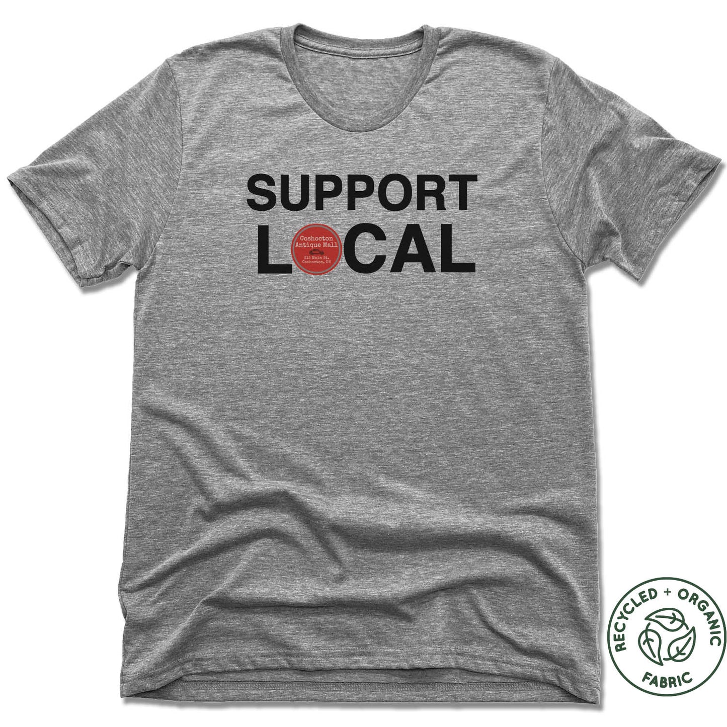 COSHOCTON ANTIQUE MALL | UNISEX GRAY Recycled Tri-Blend | SUPPORT LOCAL