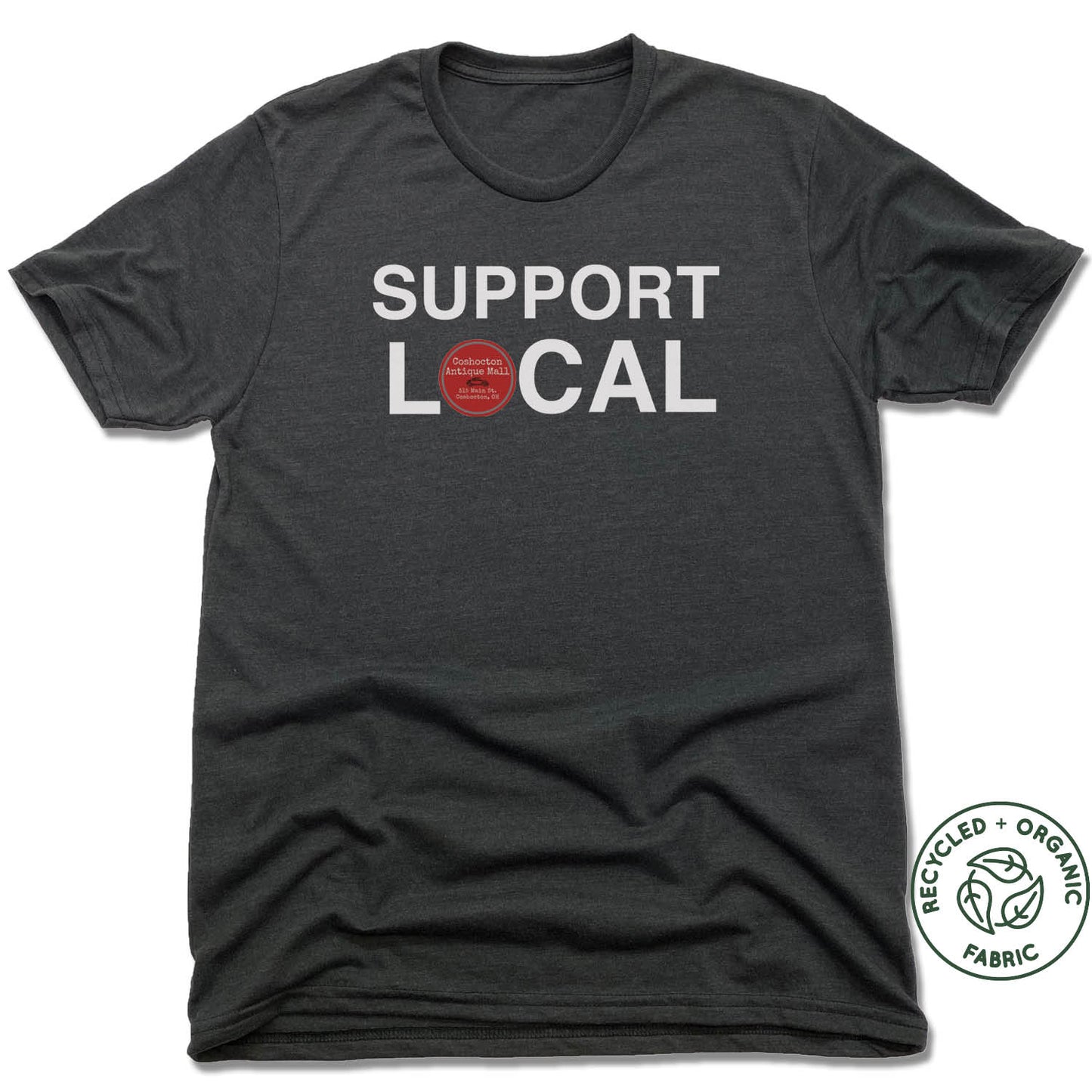 COSHOCTON ANTIQUE MALL | UNISEX BLACK Recycled Tri-Blend | SUPPORT LOCAL