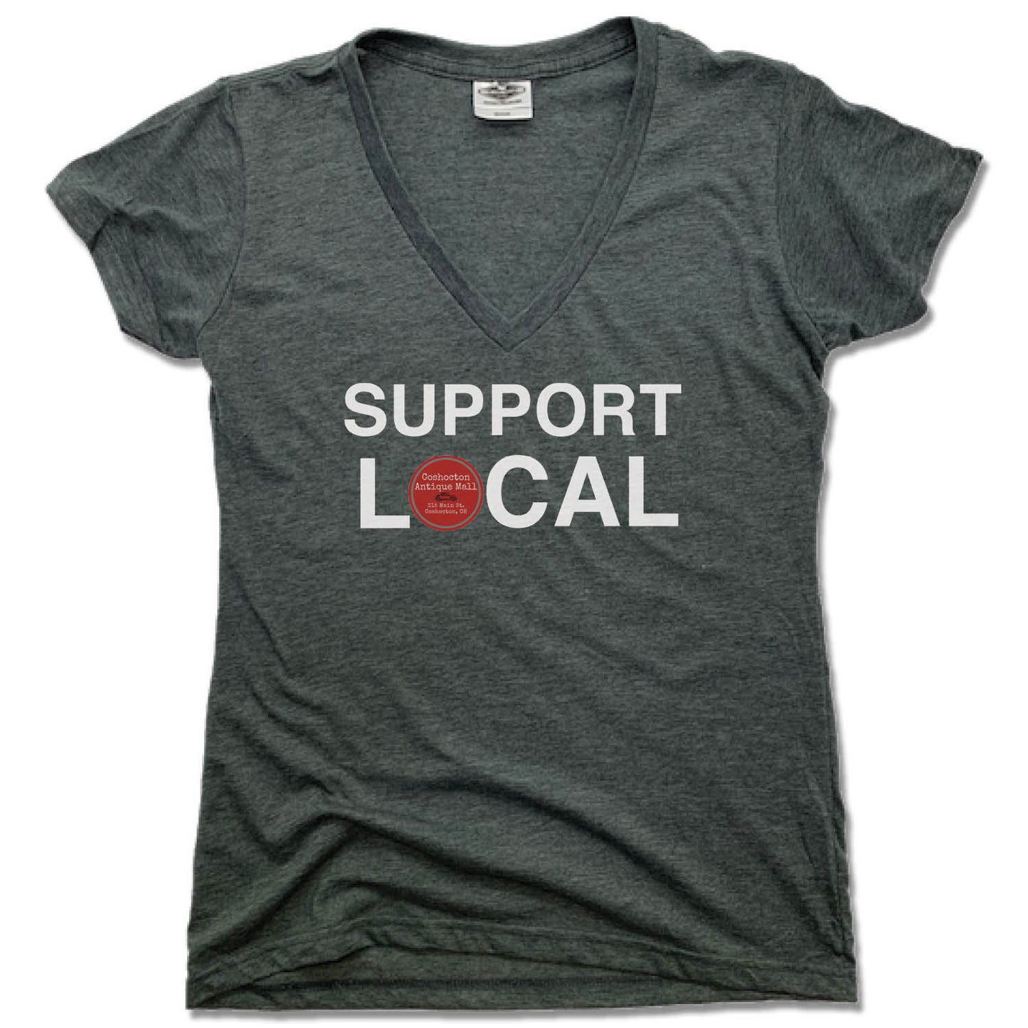 COSHOCTON ANTIQUE MALL | LADIES V-NECK | SUPPORT LOCAL