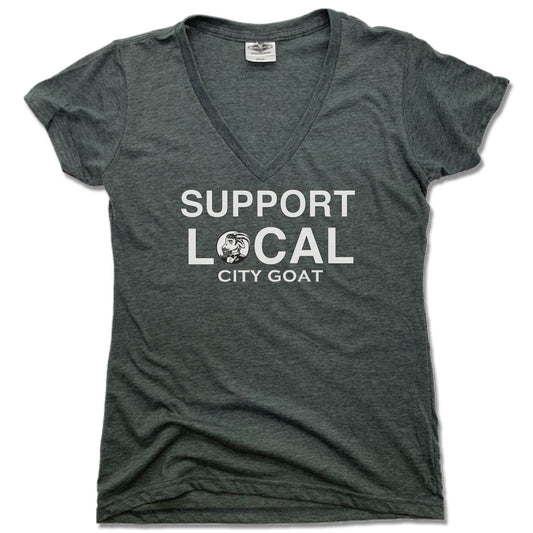CITY GOAT | LADIES V-NECK | SUPPORT LOCAL