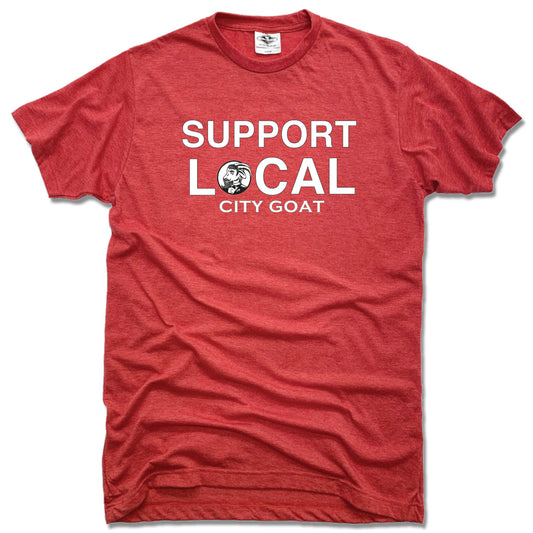 CITY GOAT | UNISEX RED TEE | SUPPORT LOCAL
