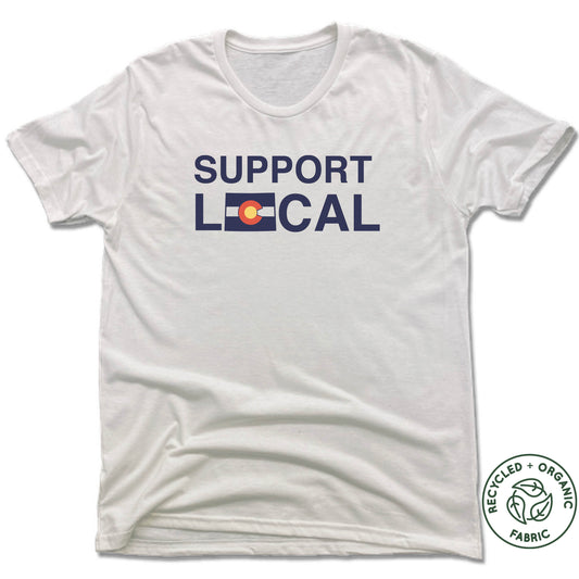 COLORADO | UNISEX WHITE Recycled Tri-Blend | SUPPORT LOCAL