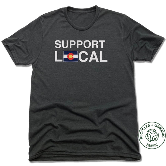 COLORADO | UNISEX BLACK Recycled Tri-Blend | SUPPORT LOCAL