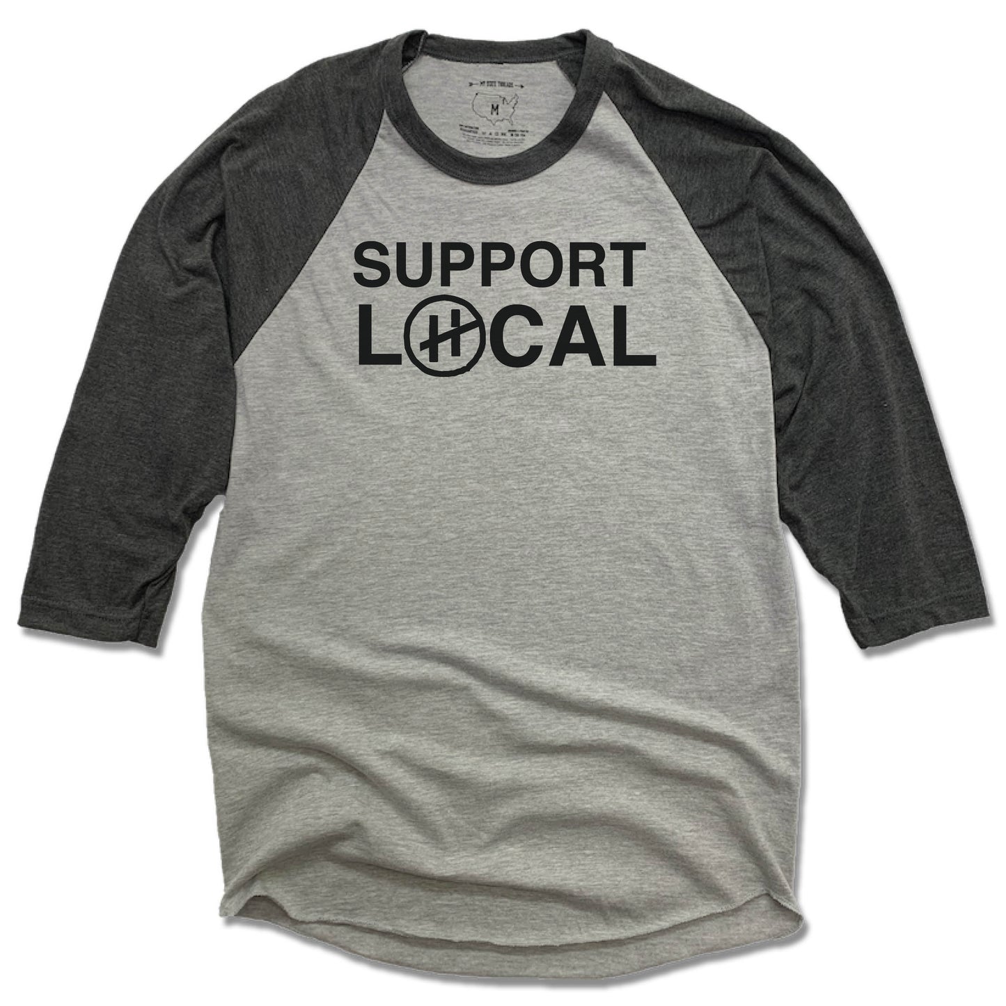 HANNAFORD | GRAY 3/4 SLEEVE | SUPPORT LOCAL