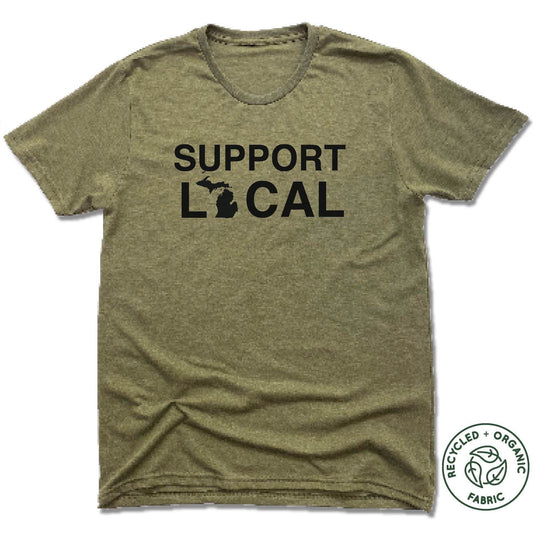 MICHIGAN | UNISEX OLIVE Recycled Tri-Blend | SUPPORT LOCAL