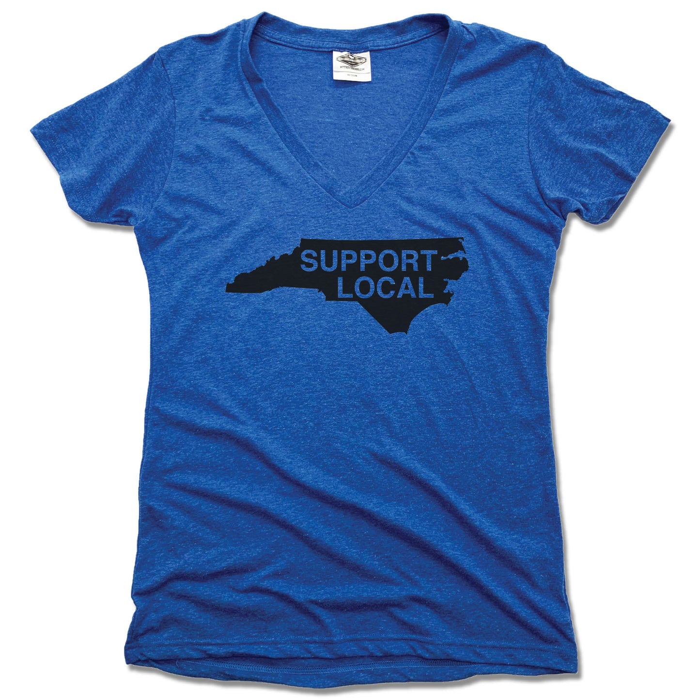 NORTH CAROLINA | LADIES BLUE V-NECK | SUPPORT LOCAL