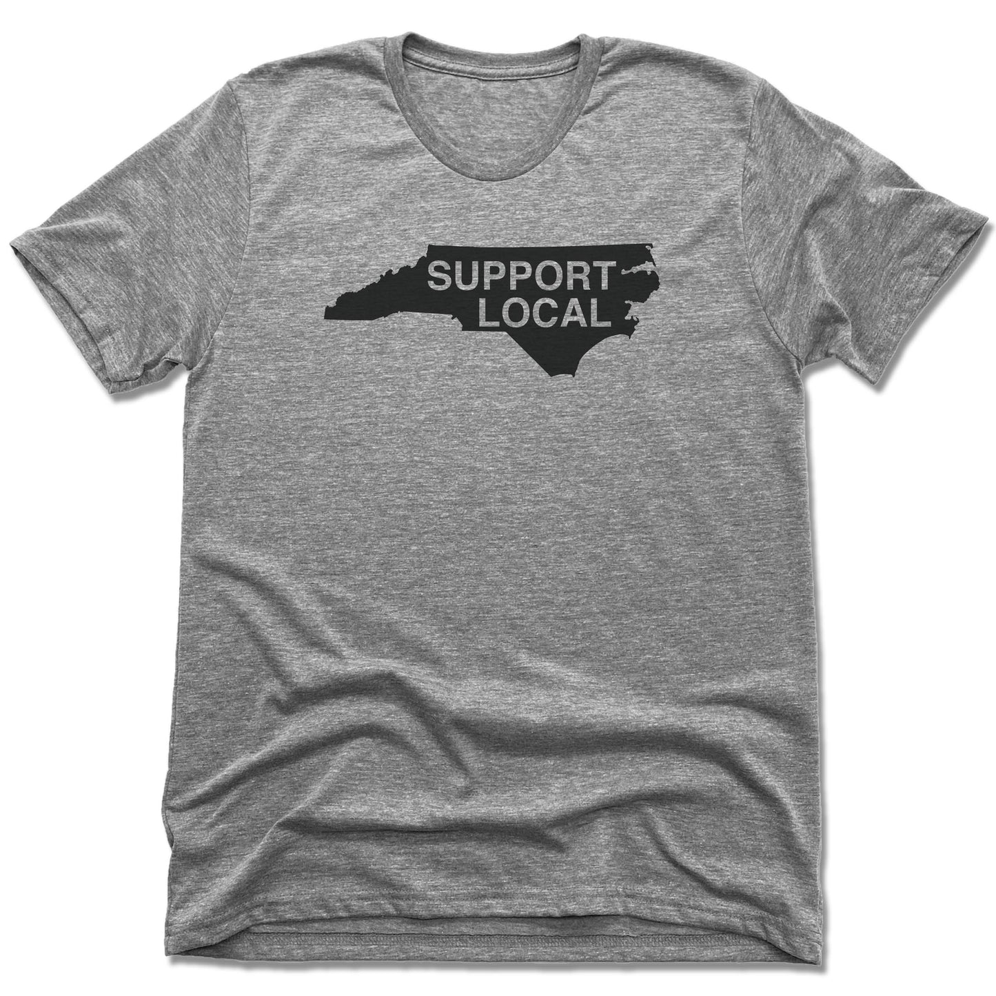 NORTH CAROLINA | UNISEX GRAY Recycled Tri-Blend | SUPPORT LOCAL