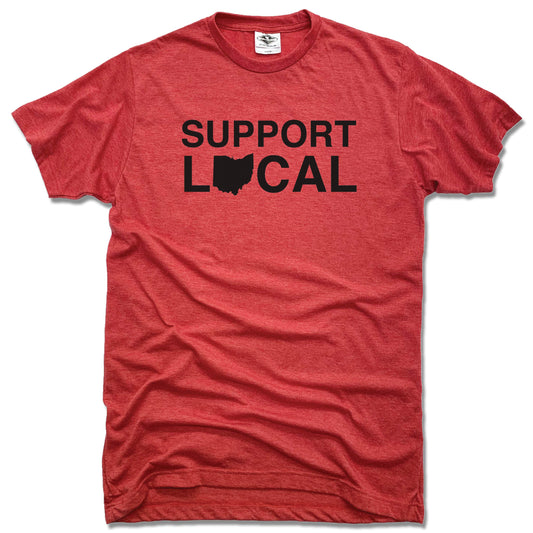 Support Local Ohio | UNISEX RED TEE - My State Threads