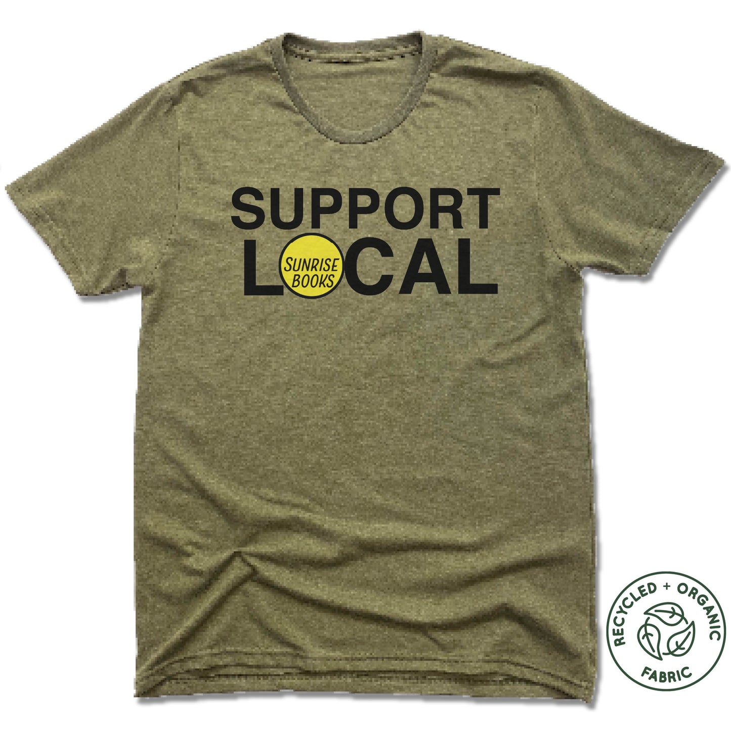 SUNRISE BOOKS | UNISEX OLIVE Recycled Tri-Blend | SUPPORT LOCAL