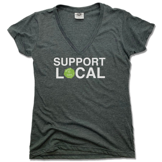 SPROUT YOGA & ART | LADIES V-NECK | SUPPORT LOCAL