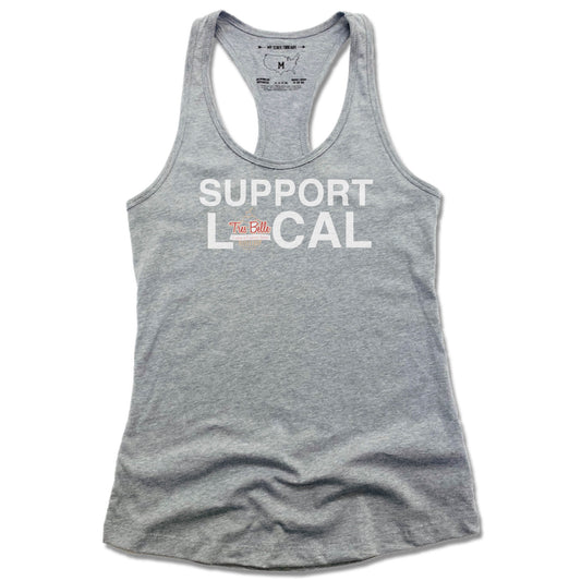 TRES BELLE | LADIES GRAY TANK | SUPPORT LOCAL