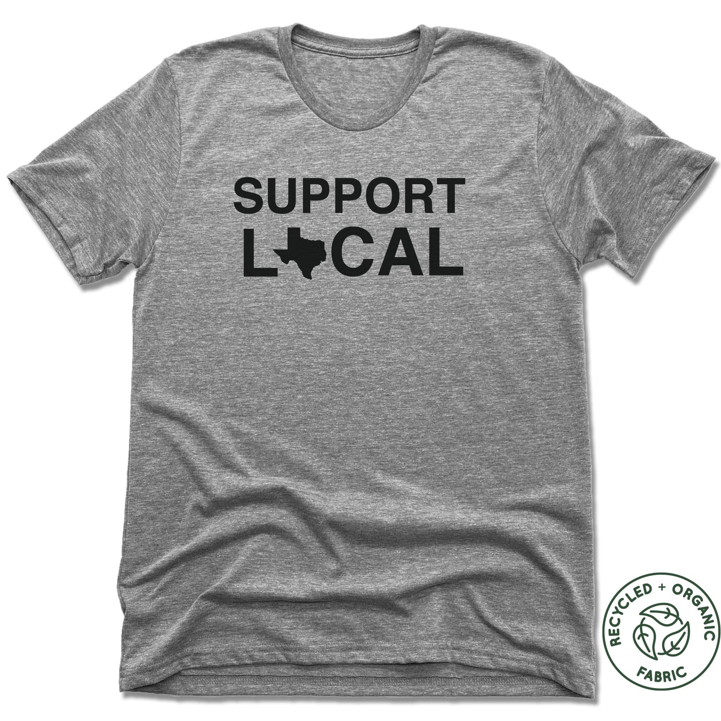 SUPPORT LOCAL | UNISEX GRAY Recycled Tri-Blend