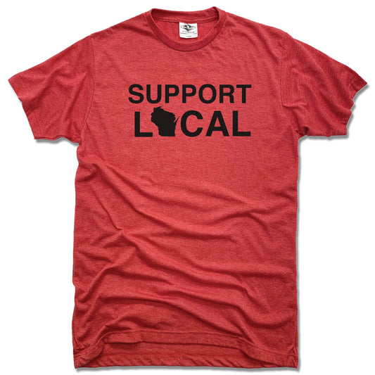 Support Local Wisconsin | UNISEX RED TEE