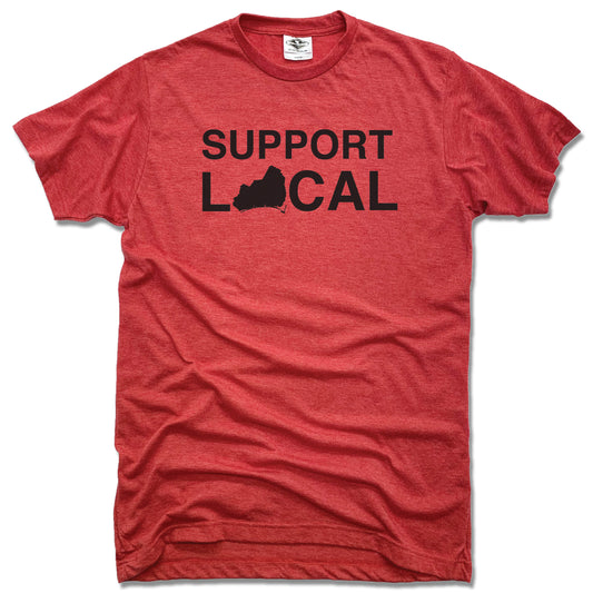 BRUNSWICK | UNISEX RED TEE | SUPPORT LOCAL