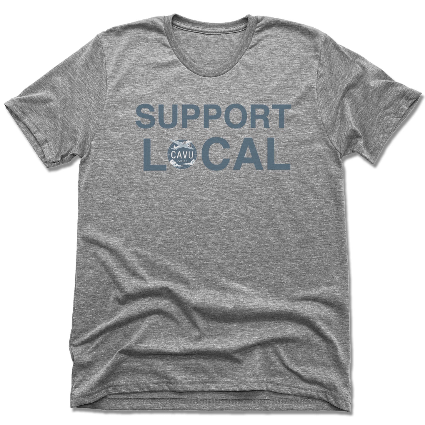 CAVU | Support Local | UNISEX Gray Recycled Tri-Blend
