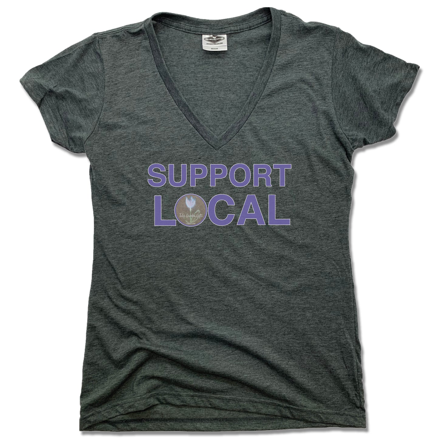 TULIP GARDEN GIFTS | SUPPORT LOCAL | LADIES V-NECK