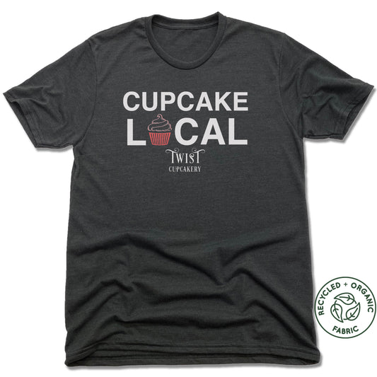 TWIST CUPCAKERY | UNISEX BLACK Recycled Tri-Blend | SUPPORT LOCAL