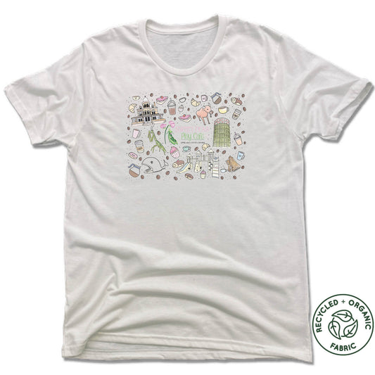 SWEET PEAS PLAY CAFE  | UNISEX WHITE Recycled Tri-Blend | MURAL