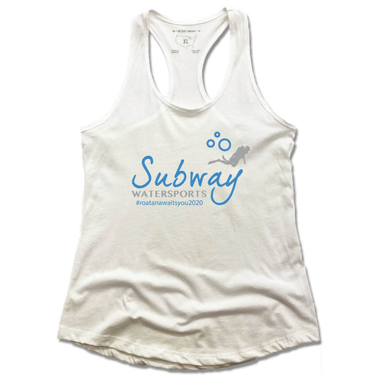 SUBWAY WATER SPORTS | LADIES WHITE TANK | COLOR LOGO