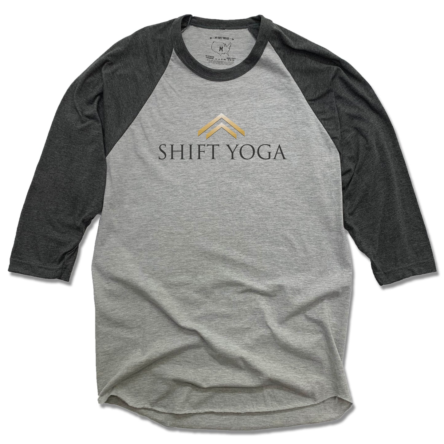 SHIFT YOGA | GRAY 3/4 SLEEVE | COLOR LOGO