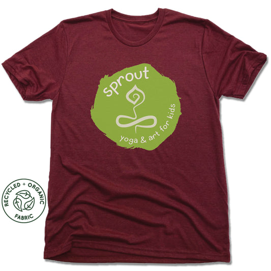 SPROUT YOGA & ART | UNISEX VINO RED Recycled Tri-Blend | LOGO