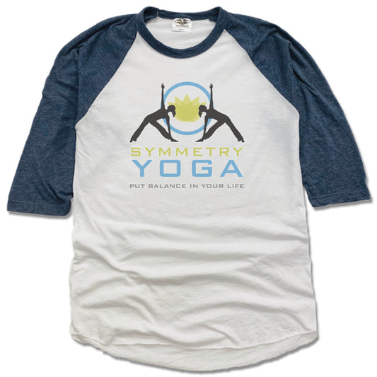 SYMMETRY YOGA | NAVY 3/4 SLEEVE | LOGO