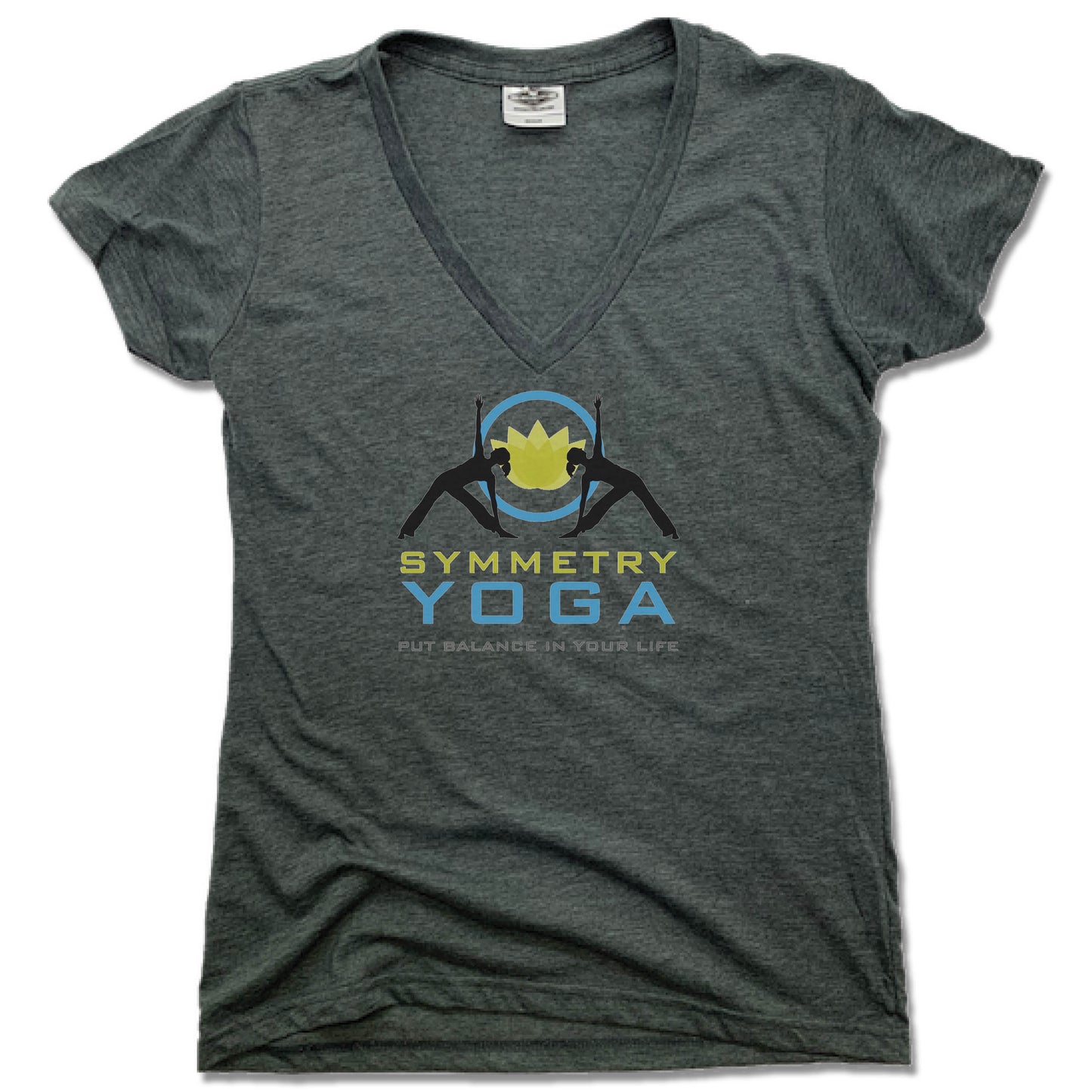 SYMMETRY YOGA | LADIES V-NECK | LOGO