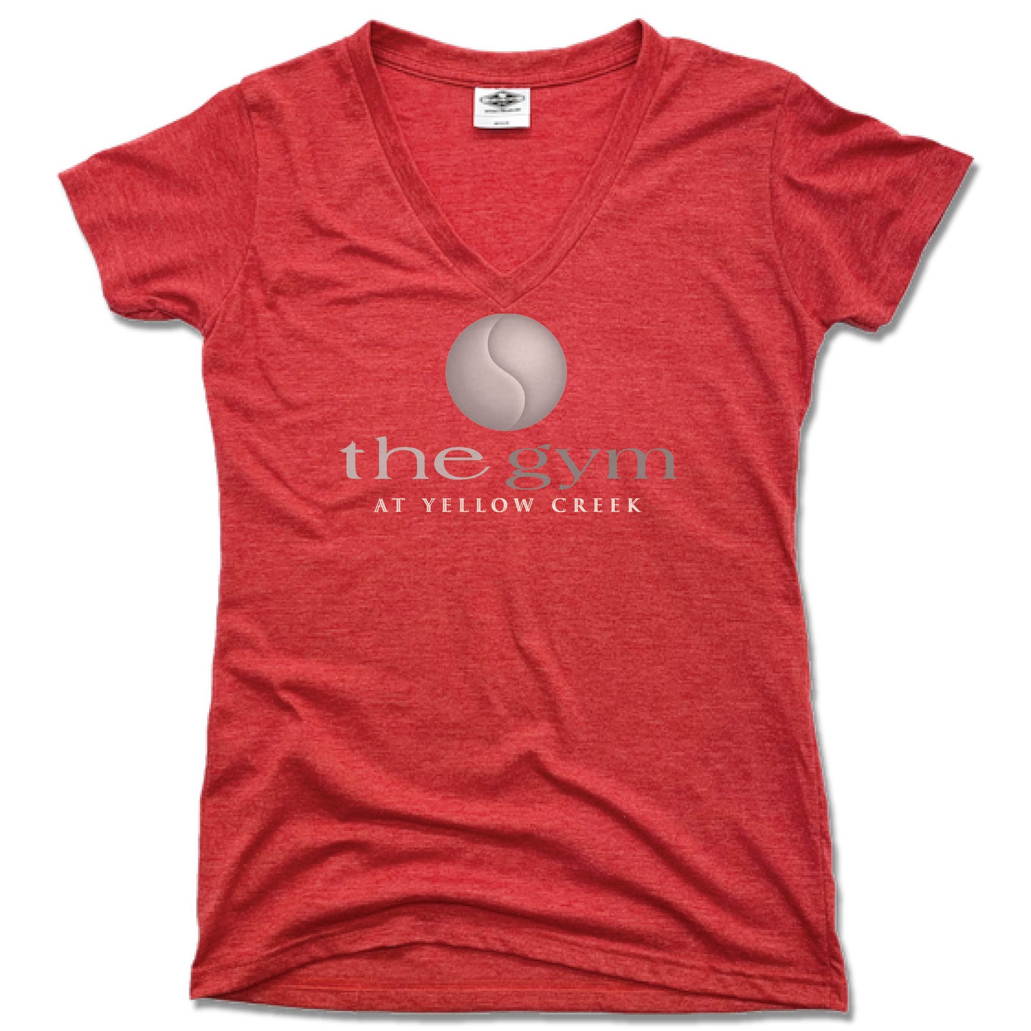 THE GYM | LADIES RED V-NECK | LOGO