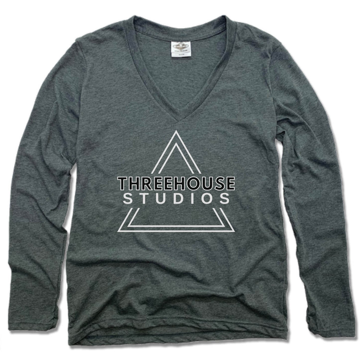 THREEHOUSE STUDIOS | LADIES' LONG SLEEVE TEE | LOGO