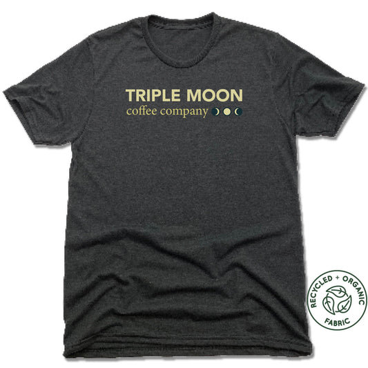 TRIPLE MOON COFFEE | UNISEX BLACK Recycled Tri-Blend | LOGO