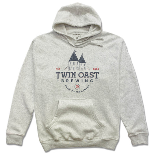 TWIN OAST BREWING | FRENCH TERRY HOODIE | GRAY LOGO