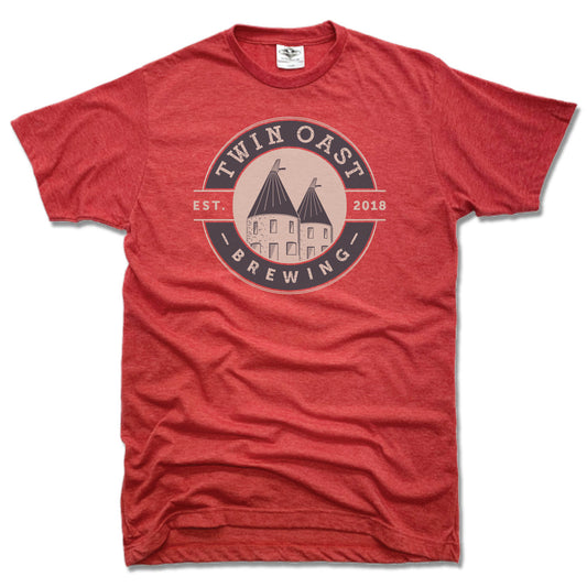 TWIN OAST BREWING | UNISEX RED TEE | BLUE SEAL