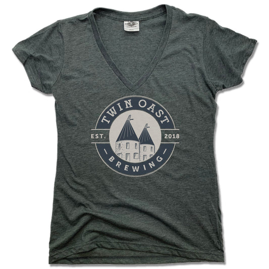 TWIN OAST BREWING | LADIES V-NECK | BLUE SEAL