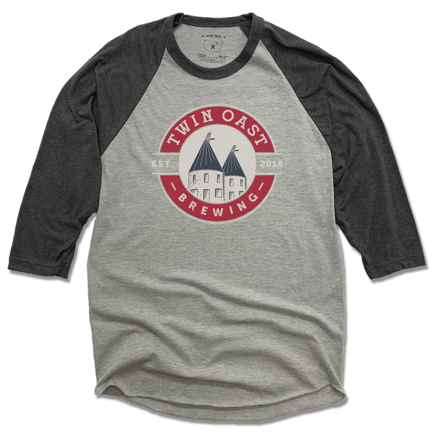 TWIN OAST BREWING | GRAY 3/4 SLEEVE | RED SEAL